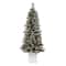 4.5ft. Pre-Lit Frosted Ithica Pine Artificial Potted Christmas Tree, Soft White C3 LED Lights